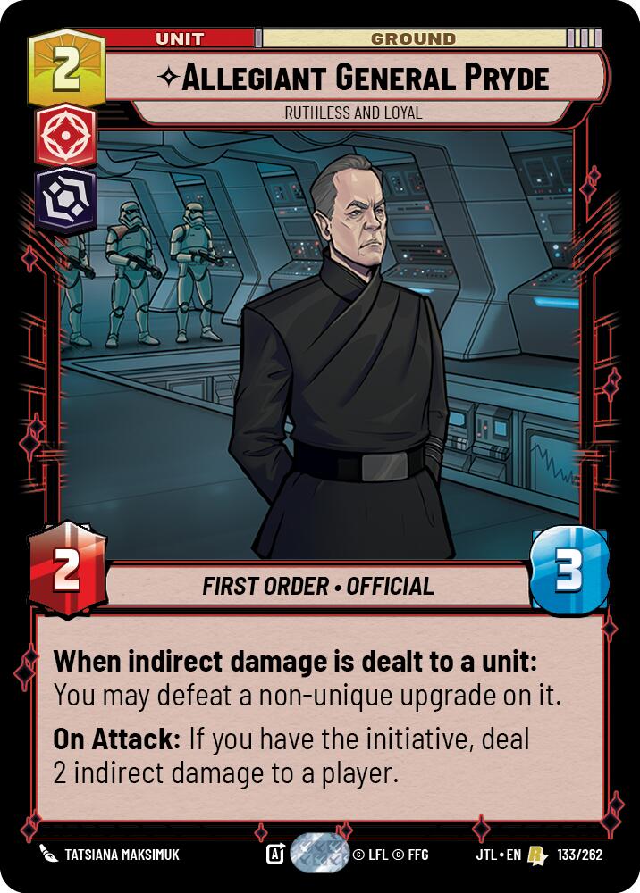 Allegiant General Pryde - Ruthless and Loyal (133/262) (133/257) [Jump to Lightspeed] | Deep Dive Games St. Marys