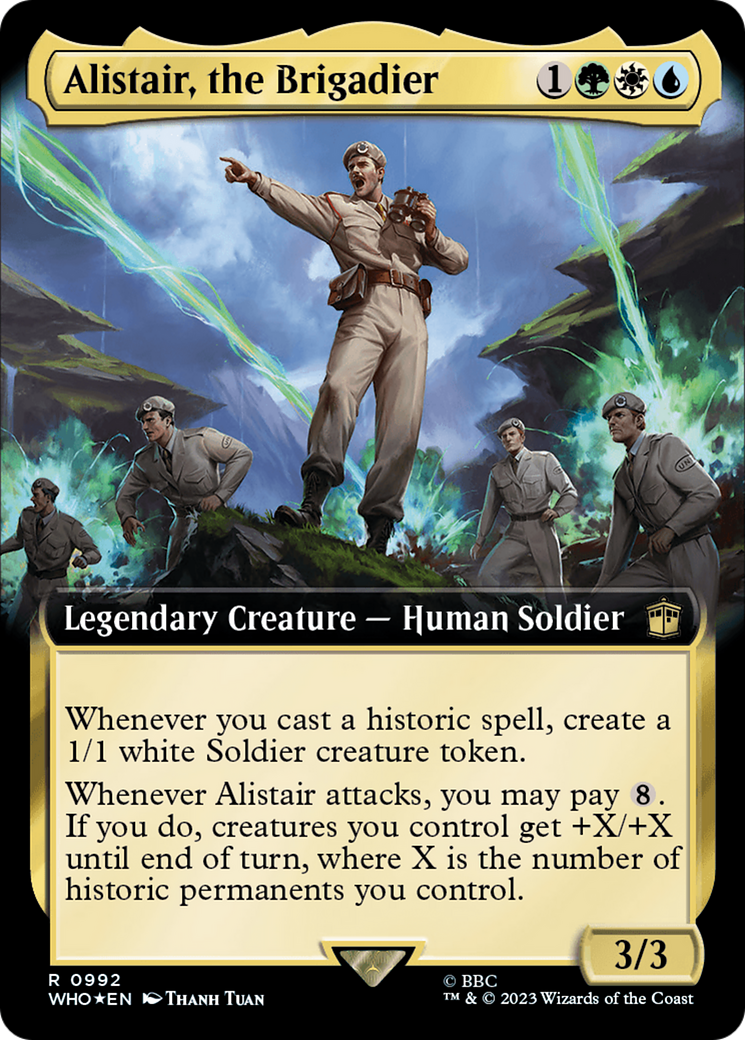 Alistair, the Brigadier (Extended Art) (Surge Foil) [Doctor Who] | Deep Dive Games St. Marys