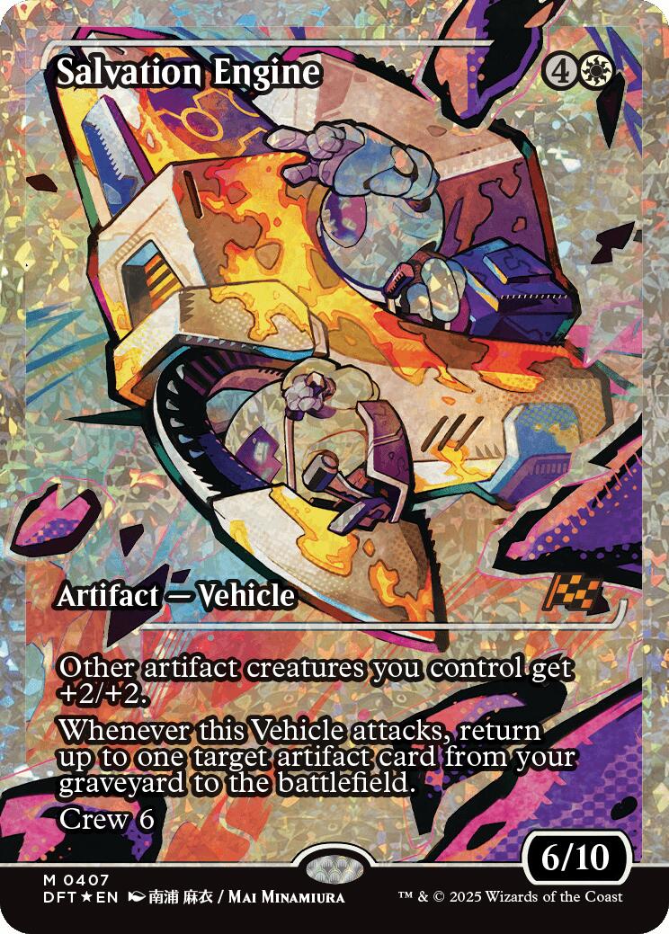 Salvation Engine (Showcase Fracture Foil) (Japanese) [Aetherdrift] | Deep Dive Games St. Marys