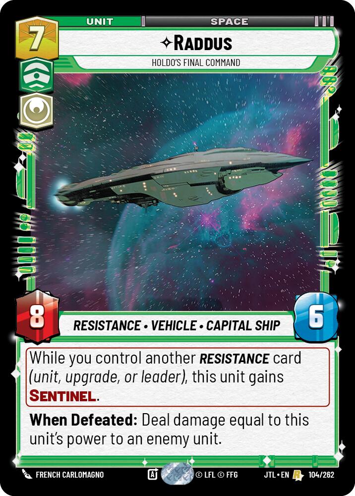 Raddus - Holdo's Final Command (104/262) (104/257) [Jump to Lightspeed] | Deep Dive Games St. Marys