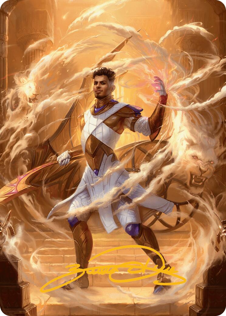Basri, Tomorrow's Champion Art Card (Gold-Stamped Signature) [Aetherdrift Art Series] | Deep Dive Games St. Marys