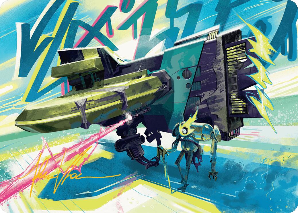 Salvation Engine Art Card (Gold-Stamped Signature) [Aetherdrift Art Series] | Deep Dive Games St. Marys