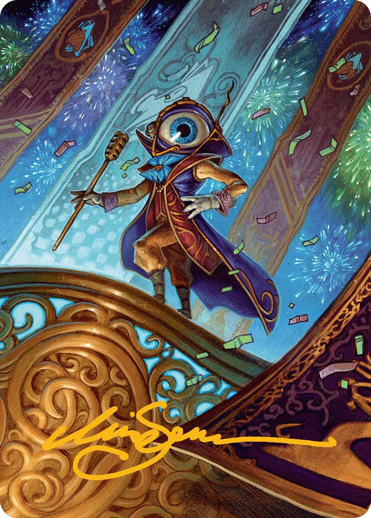 Vnwxt, Verbose Host Art Card (Gold-Stamped Signature) [Aetherdrift Art Series] | Deep Dive Games St. Marys