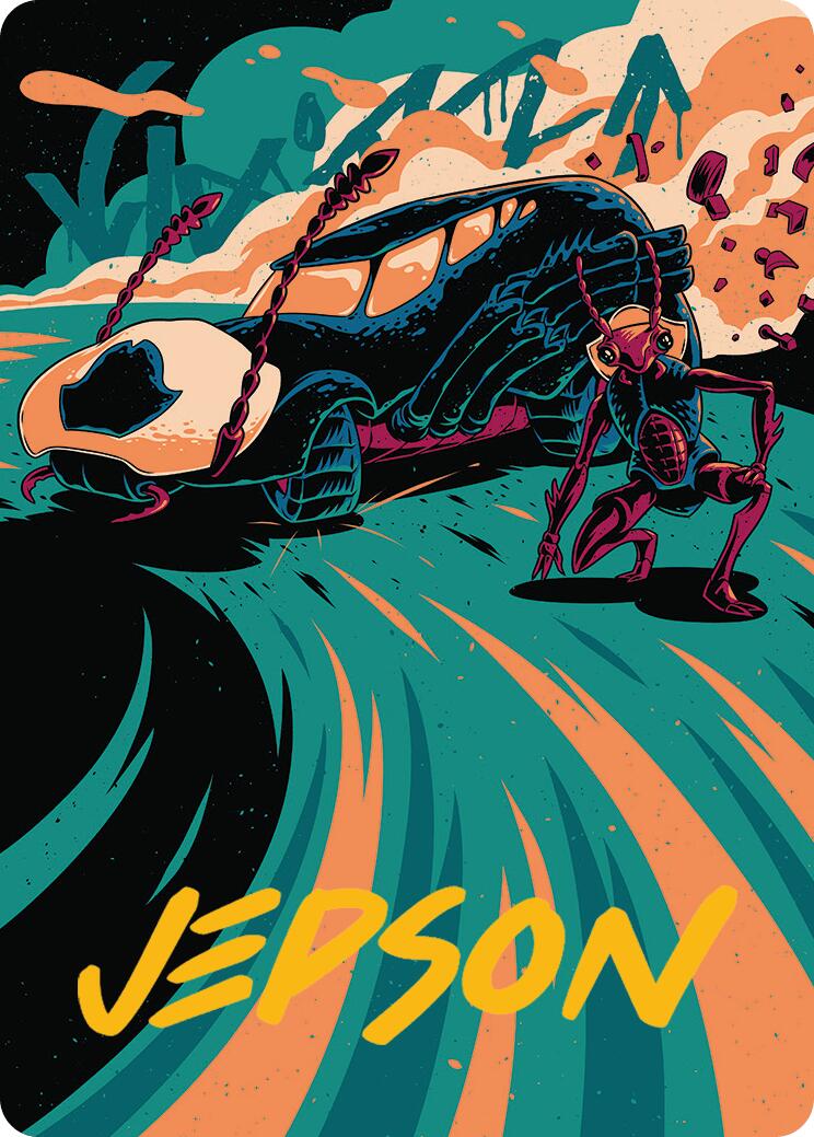 Carrion Cruiser Art Card (Gold-Stamped Signature) [Aetherdrift Art Series] | Deep Dive Games St. Marys