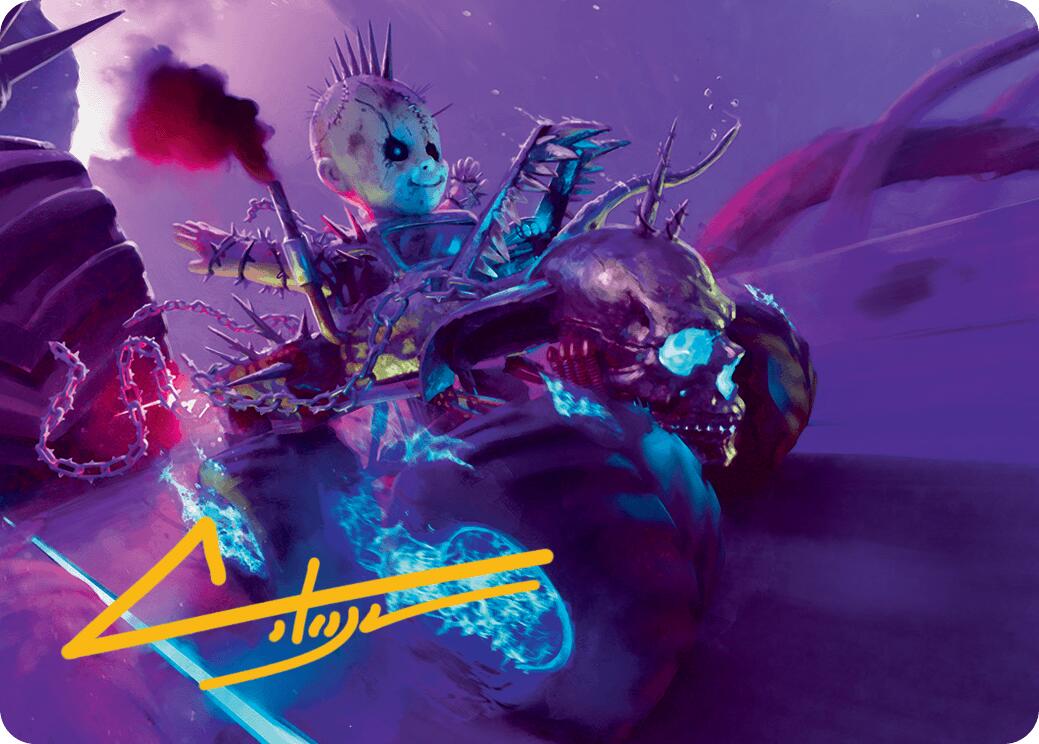 Pactdoll Terror Art Card (Gold-Stamped Signature) [Aetherdrift Art Series] | Deep Dive Games St. Marys
