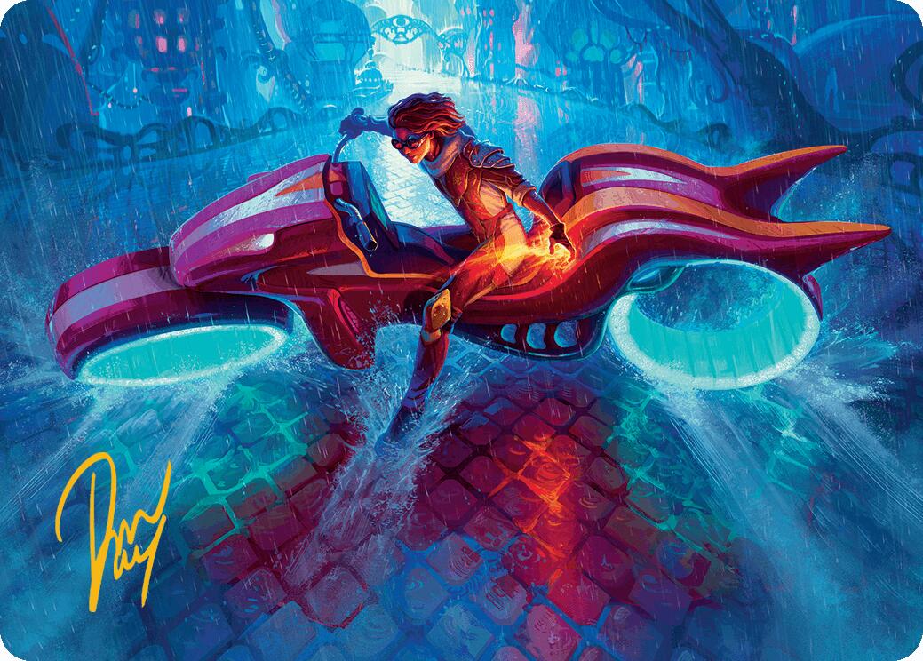 Chandra, Spark Hunter Art Card (Gold-Stamped Signature) [Aetherdrift Art Series] | Deep Dive Games St. Marys