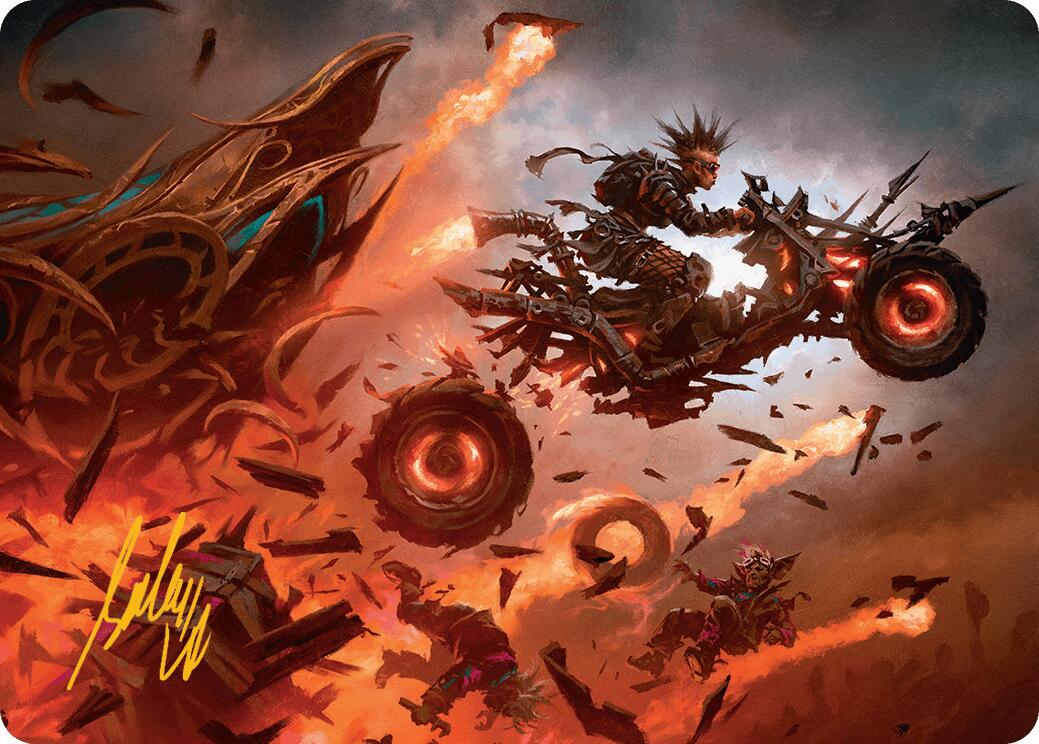 Gastal Blockbuster Art Card (Gold-Stamped Signature) [Aetherdrift Art Series] | Deep Dive Games St. Marys