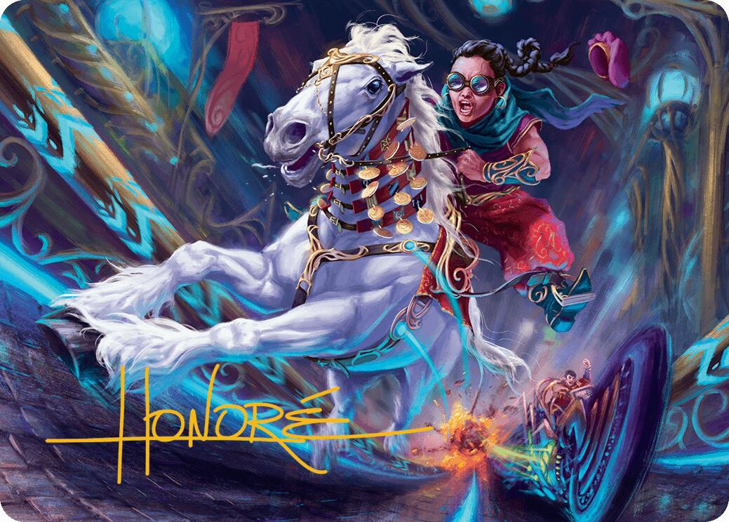 Gilded Ghoda Art Card (Gold-Stamped Signature) [Aetherdrift Art Series] | Deep Dive Games St. Marys