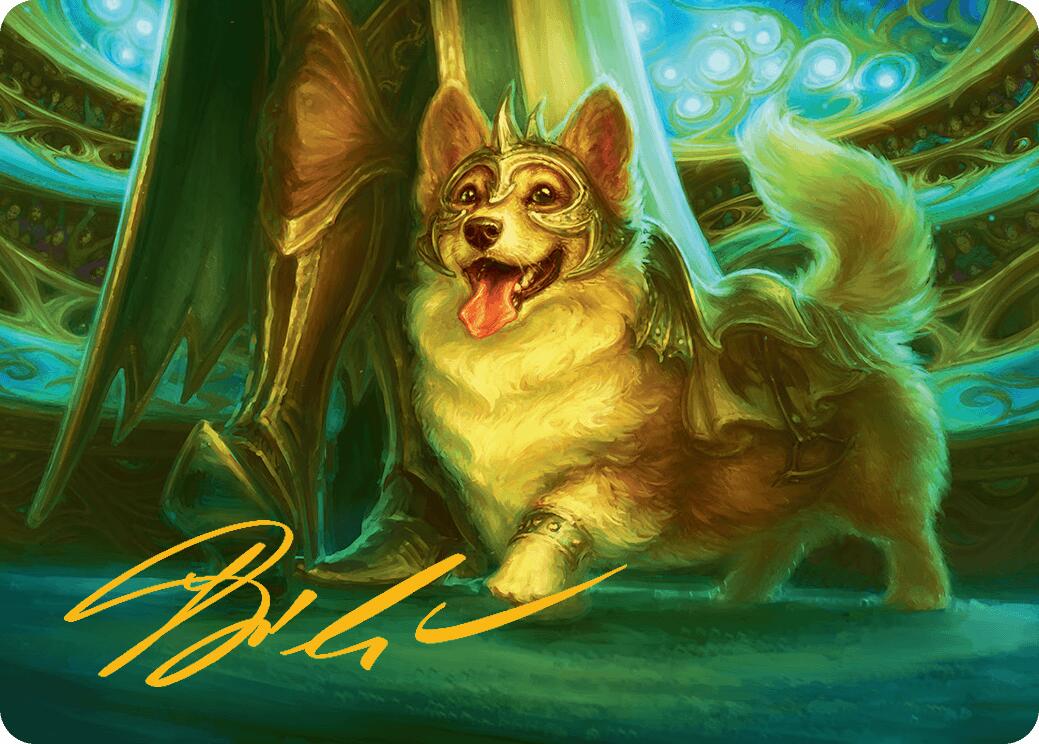 District Mascot Art Card (30/54) (Gold-Stamped Signature) [Aetherdrift Art Series] | Deep Dive Games St. Marys