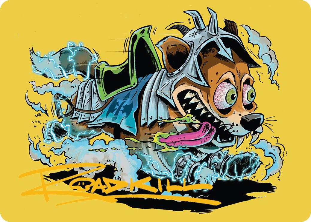 District Mascot Art Card (50/54) (Gold-Stamped Signature) [Aetherdrift Art Series] | Deep Dive Games St. Marys