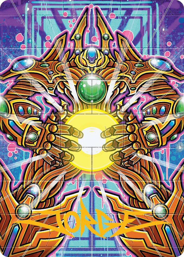 Brightglass Gearhulk Art Card (Gold-Stamped Signature) [Aetherdrift Art Series] | Deep Dive Games St. Marys