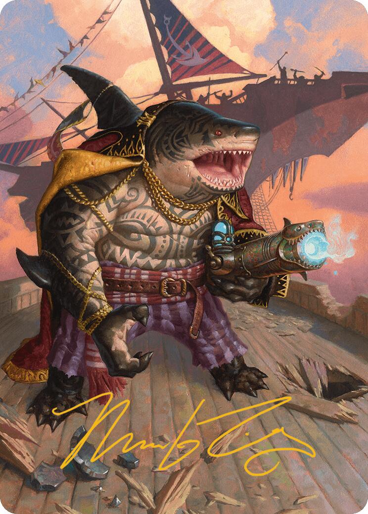 Captain Howler, Sea Scourge Art Card (4/54) (Gold-Stamped Signature) [Aetherdrift Art Series] | Deep Dive Games St. Marys