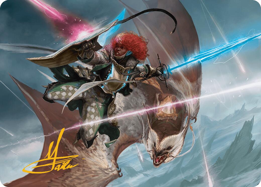 Caradora, Heart of Alacria Art Card (14/54) (Gold-Stamped Signature) [Aetherdrift Art Series] | Deep Dive Games St. Marys