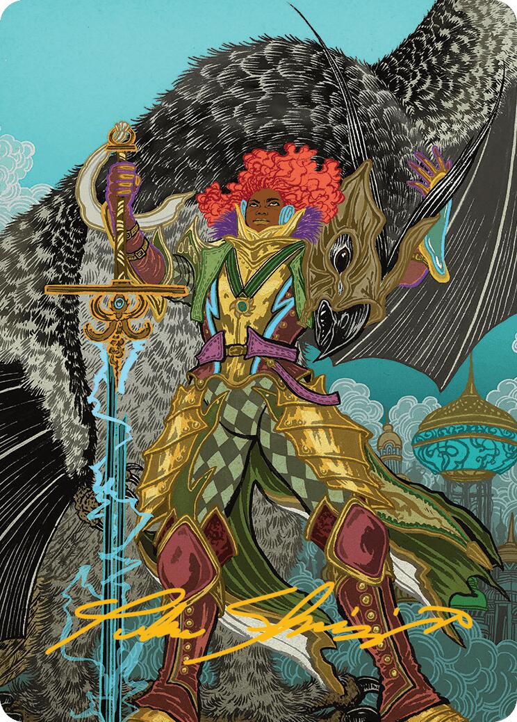 Caradora, Heart of Alacria Art Card (3/54) (Gold-Stamped Signature) [Aetherdrift Art Series] | Deep Dive Games St. Marys