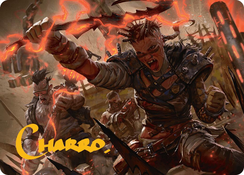 Far Fortune, End Boss Art Card (11/54) (Gold-Stamped Signature) [Aetherdrift Art Series] | Deep Dive Games St. Marys