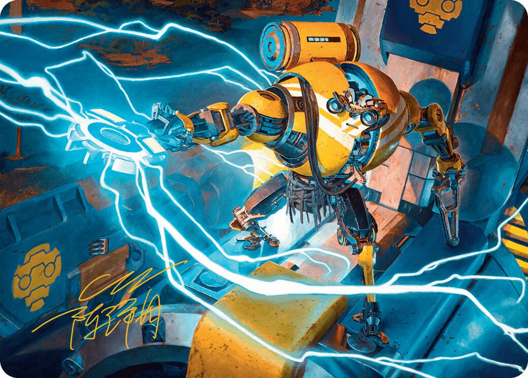 Mendicant Core, Guidelight Art Card (12/54) (Gold-Stamped Signature) [Aetherdrift Art Series] | Deep Dive Games St. Marys