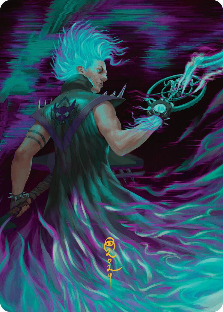 Winter, Cursed Rider Art Card (Gold-Stamped Signature) [Aetherdrift Art Series] | Deep Dive Games St. Marys