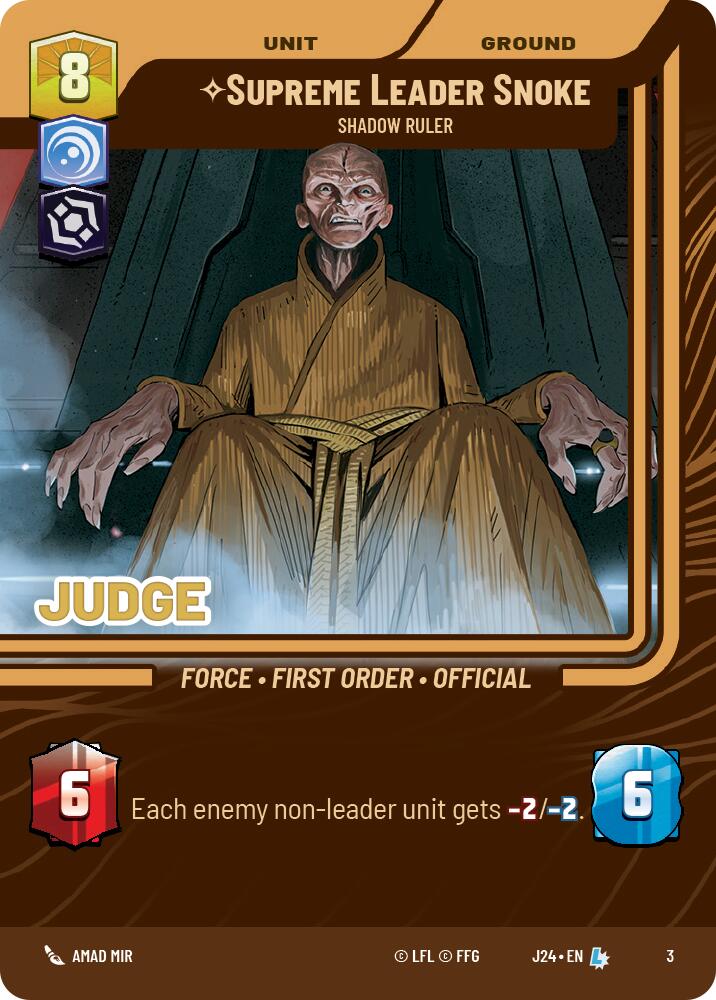 Supreme Leader Snoke - Shadow Ruler (3) (3) [Judge Promos] | Deep Dive Games St. Marys