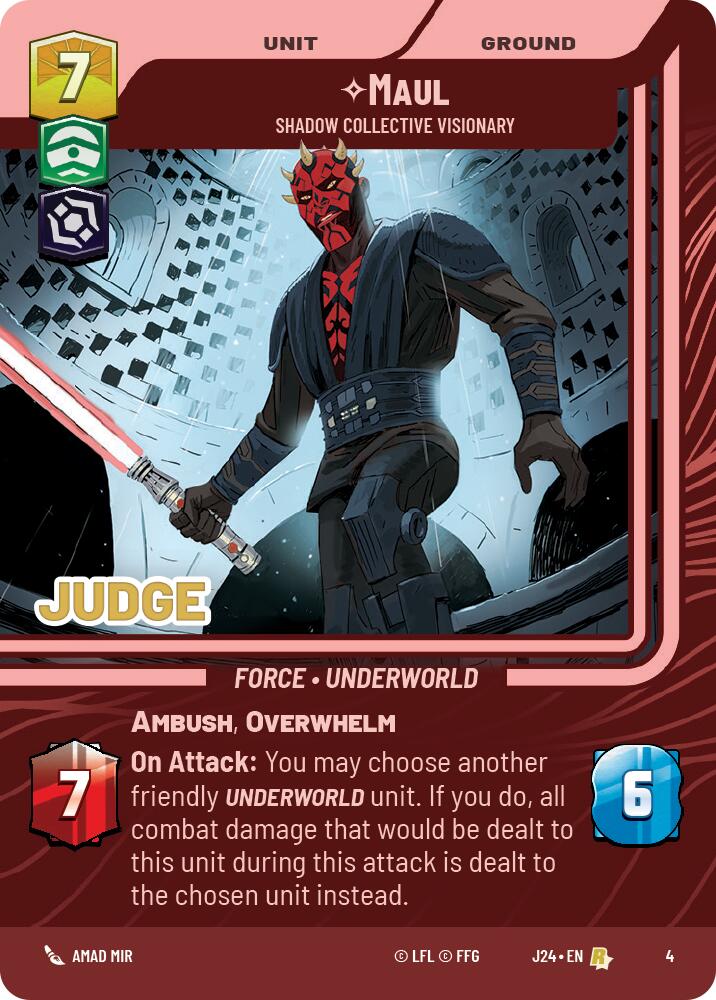 Maul - Shadow Collective Visionary (4) (4) [Judge Promos] | Deep Dive Games St. Marys