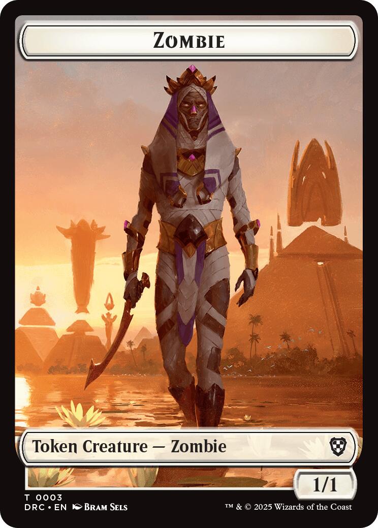 Angel of Sanctions // Zombie (0003) Double-Sided Token [Aetherdrift Tokens] | Deep Dive Games St. Marys