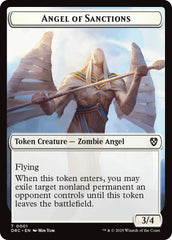 Angel of Sanctions // Zombie (0003) Double-Sided Token [Aetherdrift Tokens] | Deep Dive Games St. Marys