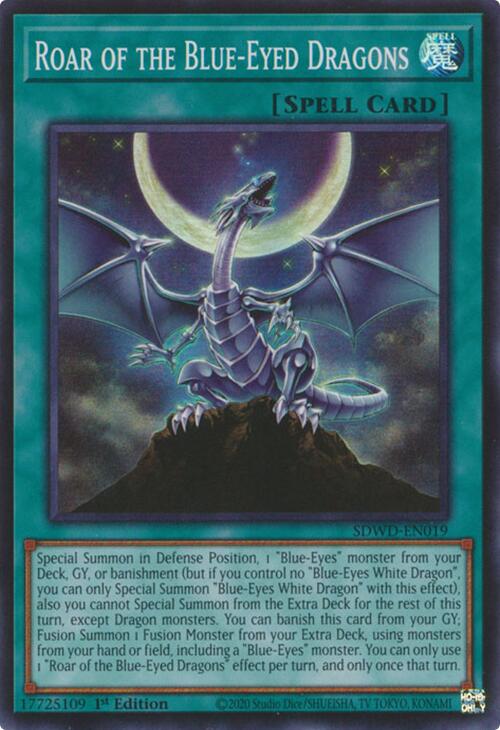 Roar of the Blue-Eyed Dragons [SDWD-EN019] Super Rare | Deep Dive Games St. Marys