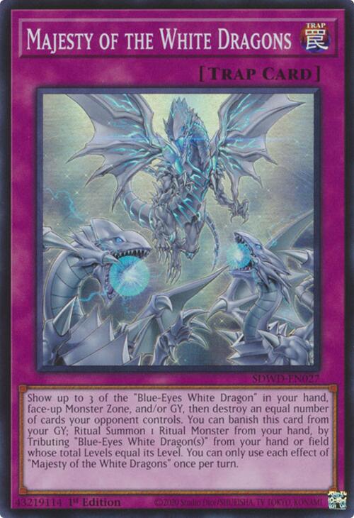 Majesty of the White Dragons [SDWD-EN027] Super Rare | Deep Dive Games St. Marys