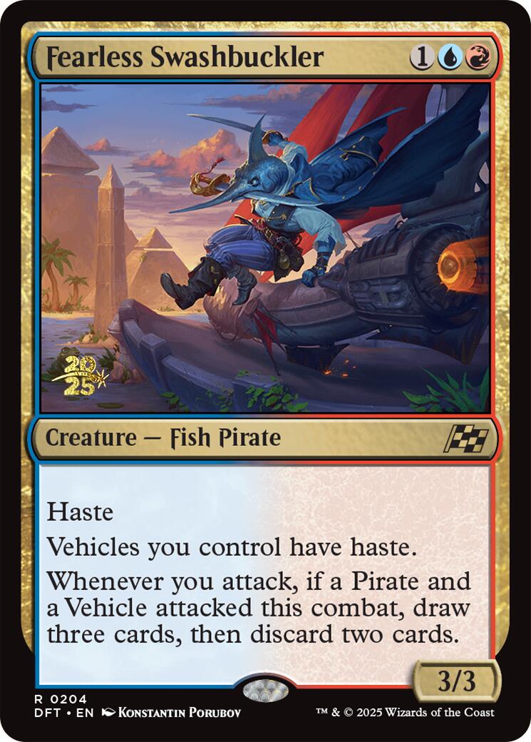 Fearless Swashbuckler [Aetherdrift Prerelease Promos] | Deep Dive Games St. Marys