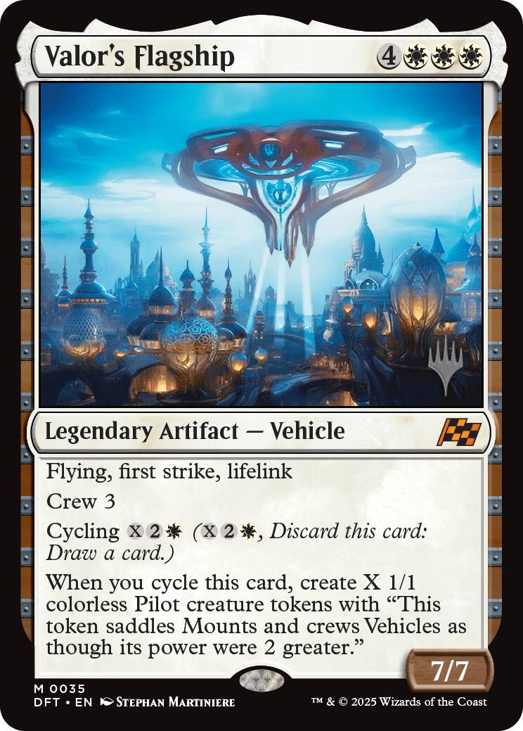 Valor's Flagship (Promo Pack) [Aetherdrift Promos] | Deep Dive Games St. Marys
