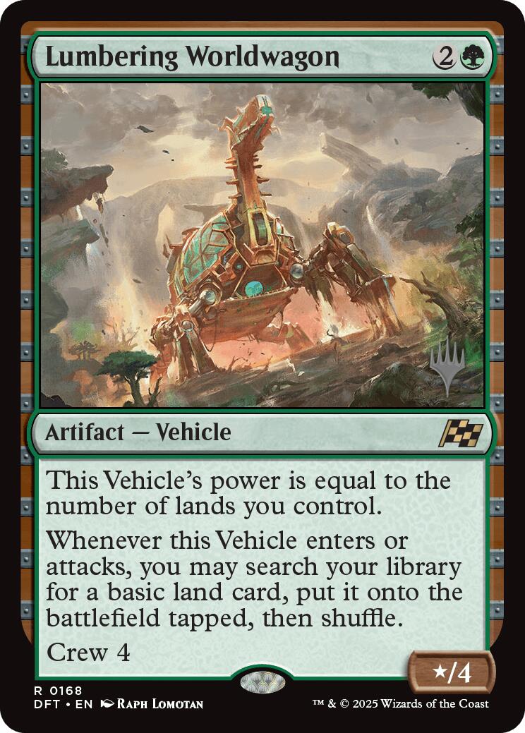 Lumbering Worldwagon (Promo Pack) [Aetherdrift Promos] | Deep Dive Games St. Marys