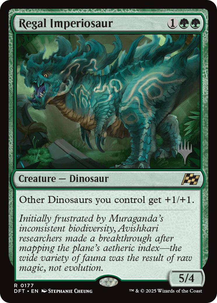 Regal Imperiosaur (Promo Pack) [Aetherdrift Promos] | Deep Dive Games St. Marys