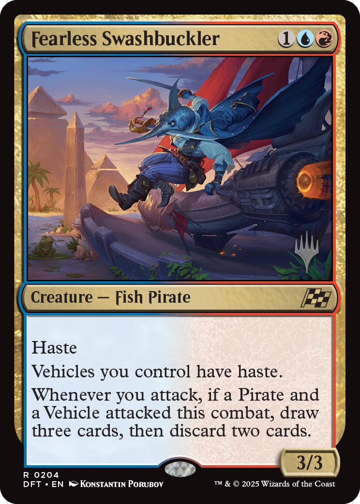 Fearless Swashbuckler (Promo Pack) [Aetherdrift Promos] | Deep Dive Games St. Marys