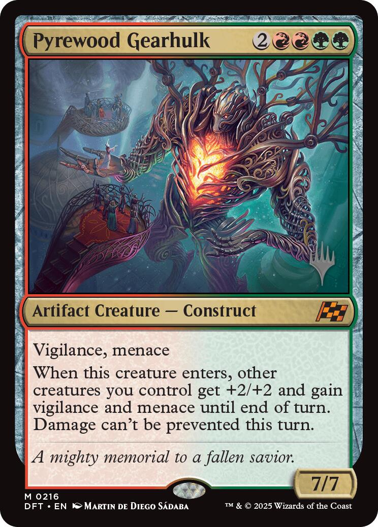 Pyrewood Gearhulk (Promo Pack) [Aetherdrift Promos] | Deep Dive Games St. Marys