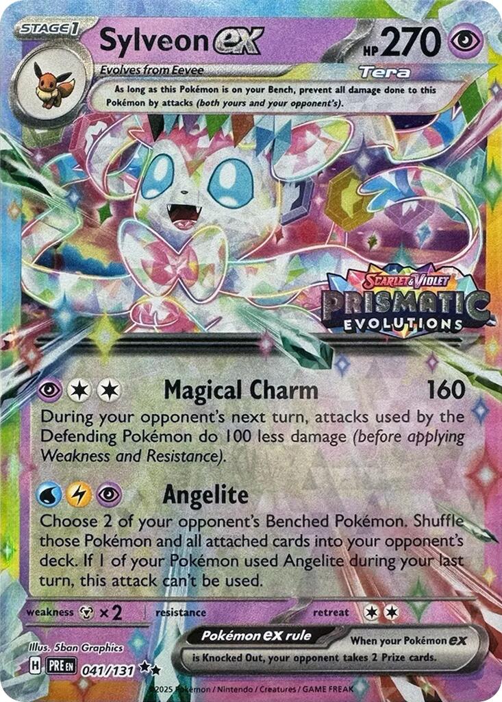 Sylveon ex (041/131) (Prismatic Evolutions Stamp) [Scarlet & Violet: Prismatic Evolutions] | Deep Dive Games St. Marys