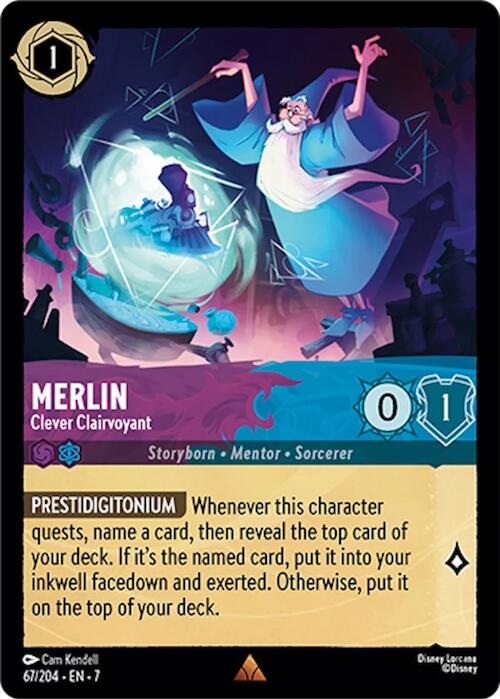 Merlin - Clever Clairvoyant (67/204) [Archazia's Island] | Deep Dive Games St. Marys