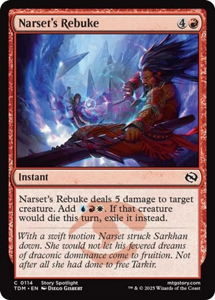 Narset's Rebuke [Tarkir: Dragonstorm] | Deep Dive Games St. Marys
