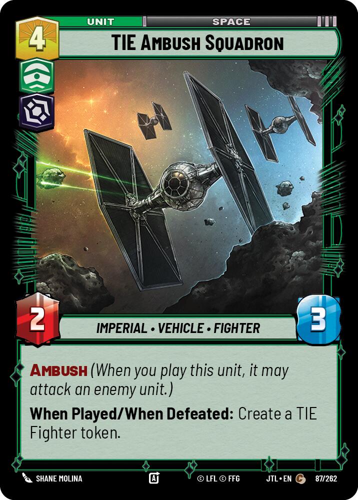 TIE Ambush Squadron (087/262) (087/257) [Jump to Lightspeed] | Deep Dive Games St. Marys