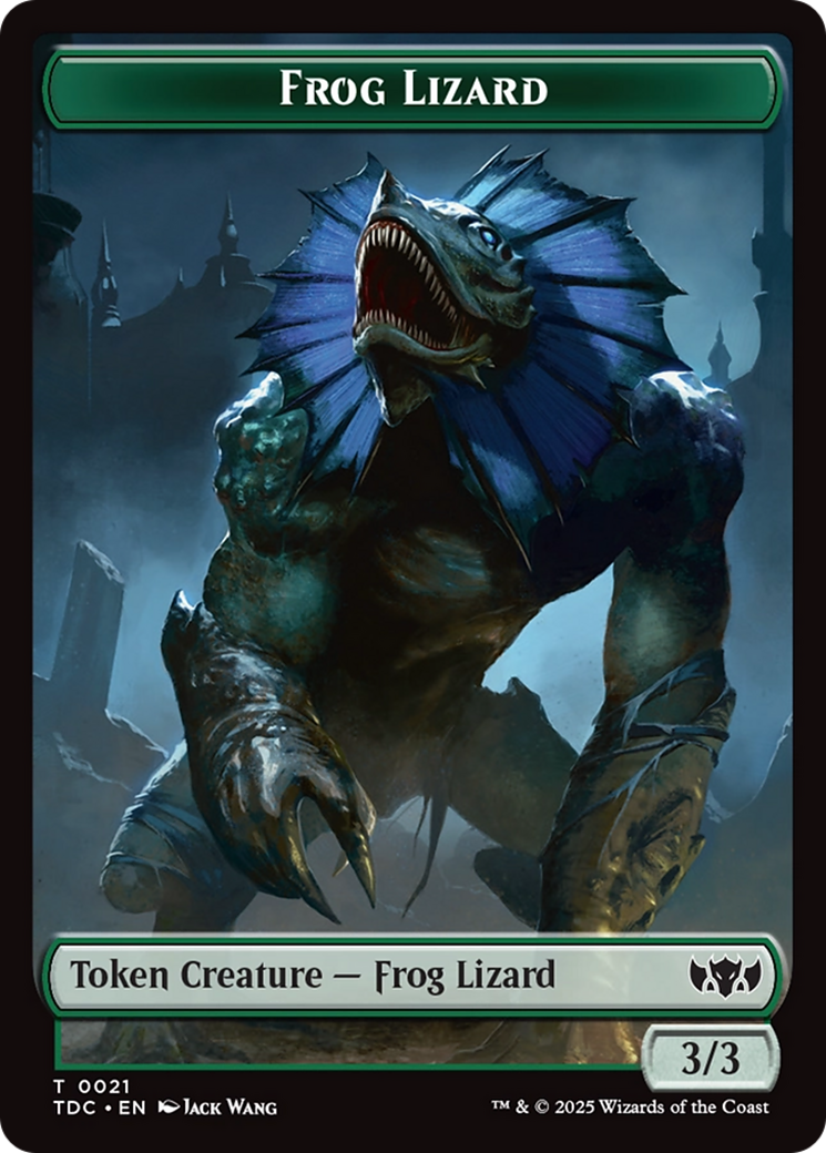 Frog Lizard // Dragon (0014) Double-Sided Token [Tarkir: Dragonstorm Commander Tokens] | Deep Dive Games St. Marys