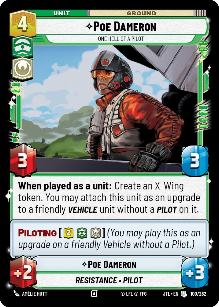 Poe Dameron - One Hell of a Pilot (100/262) (100/262) [Jump to Lightspeed] | Deep Dive Games St. Marys