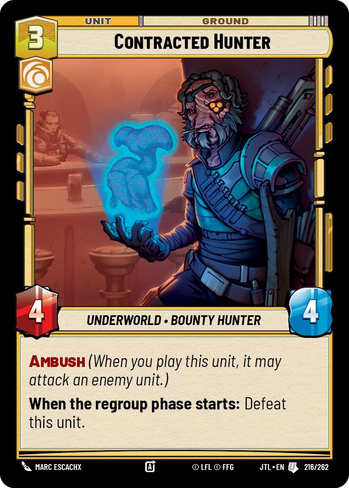 Contracted Hunter (216/262) (216/257) [Jump to Lightspeed] | Deep Dive Games St. Marys