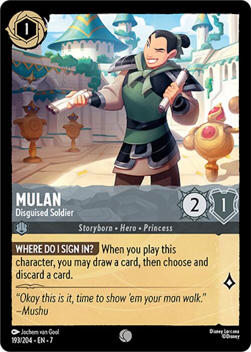 Mulan - Disguised Soldier (193/204) [Archazia's Island] | Deep Dive Games St. Marys