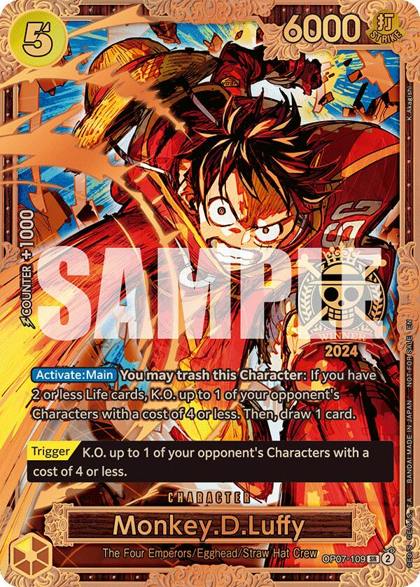 Monkey.D.Luffy (Championship 2024 World Final 3rd Place) [One Piece Promotion Cards] | Deep Dive Games St. Marys
