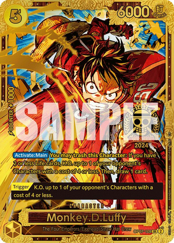 Monkey.D.Luffy (Championship 2024 World Final 1st Place) [One Piece Promotion Cards] | Deep Dive Games St. Marys