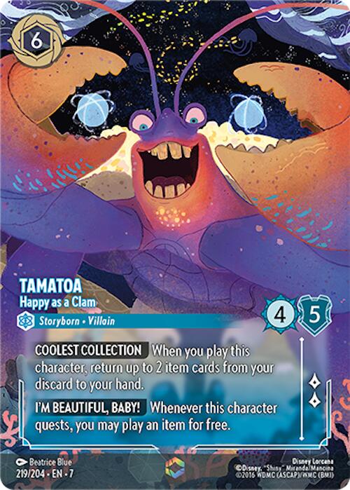 Tamatoa - Happy as a Clam (Enchanted) (219/204) [Archazia's Island] | Deep Dive Games St. Marys