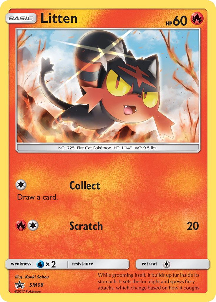 Litten (SM08) [Sun & Moon: Black Star Promos] | Deep Dive Games St. Marys