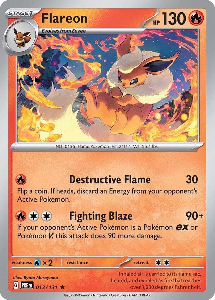 Flareon (013/131) [Scarlet & Violet: Prismatic Evolutions] | Deep Dive Games St. Marys