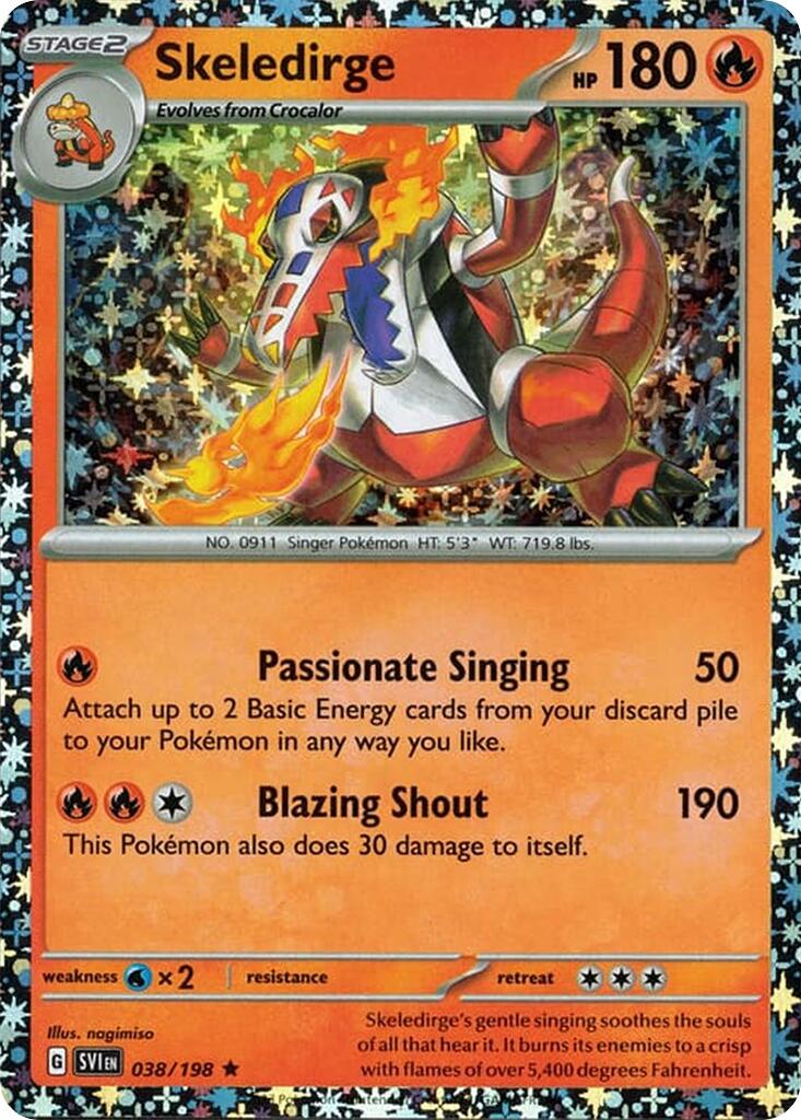 Skeledirge (038/198) (Sparkle Holo) [Miscellaneous Cards] | Deep Dive Games St. Marys