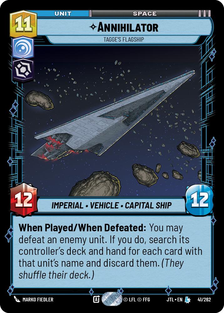 Annihilator - Tagge's Flagship (041/262) (041/262) [Jump to Lightspeed] | Deep Dive Games St. Marys