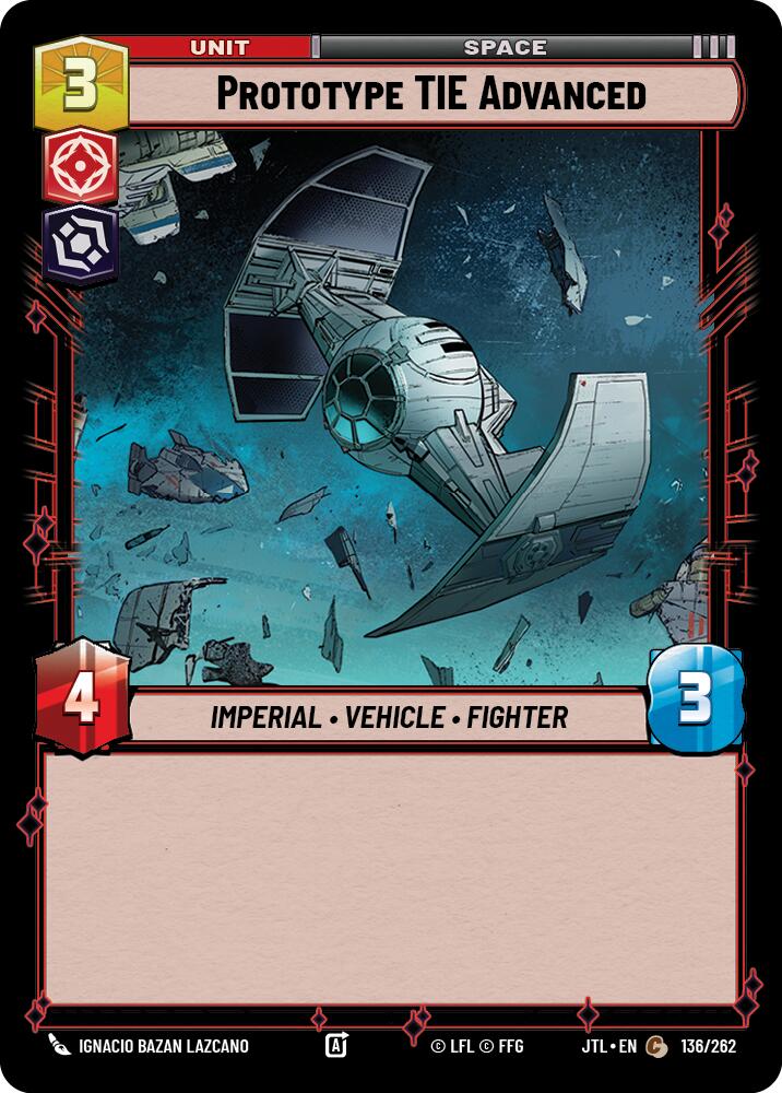 Prototype TIE Advanced (136/262) (136/262) [Jump to Lightspeed] | Deep Dive Games St. Marys