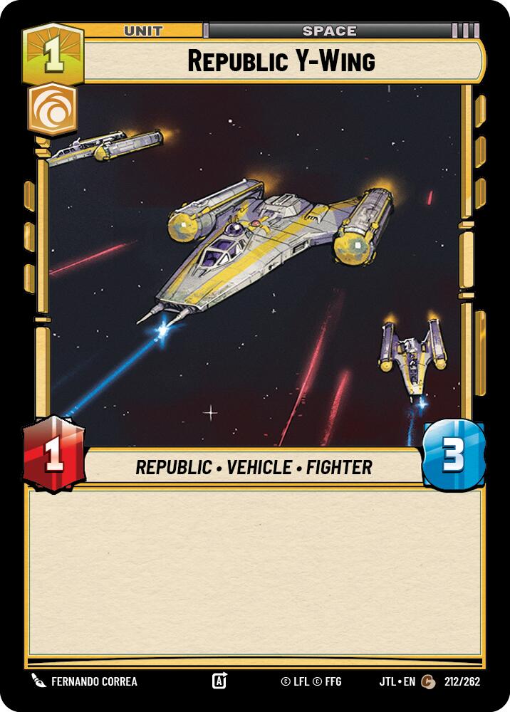 Republic Y-Wing (212/262) (212/262) [Jump to Lightspeed] | Deep Dive Games St. Marys